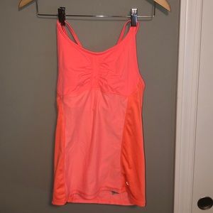 Orange workout crisscross top